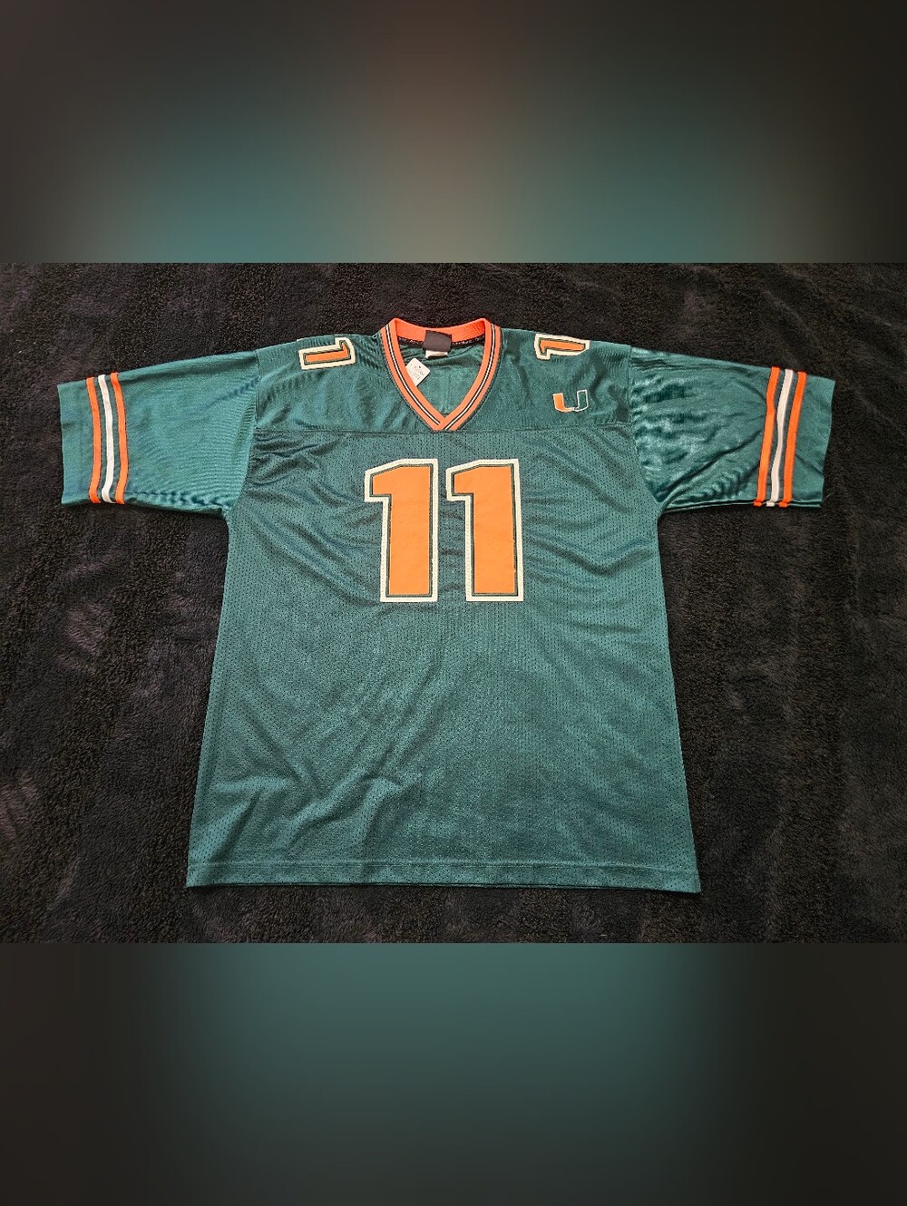 Mens Large Playmaker Miami Hurricanes Canes #11 Jersey